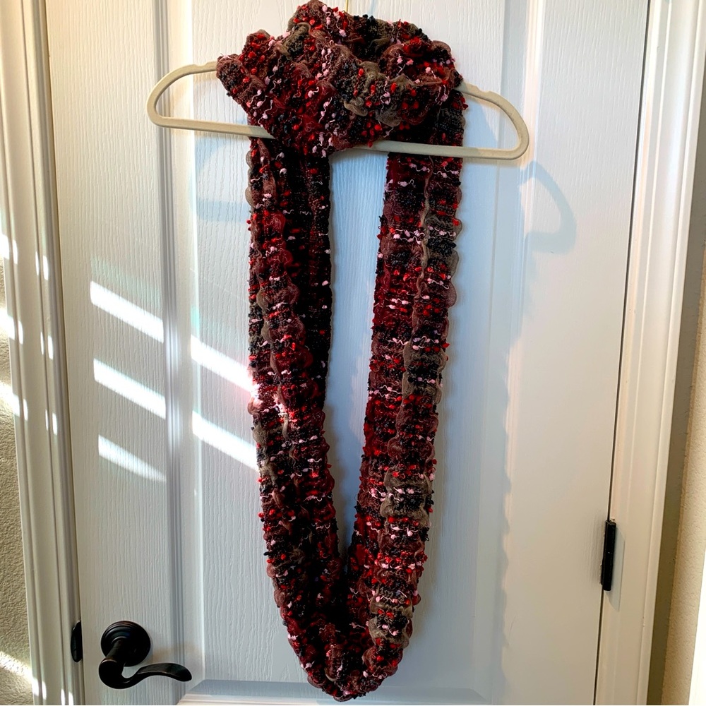 Women’s Chunky Knit Long Infinity Scarf Multicolor - Picture 4 of 11